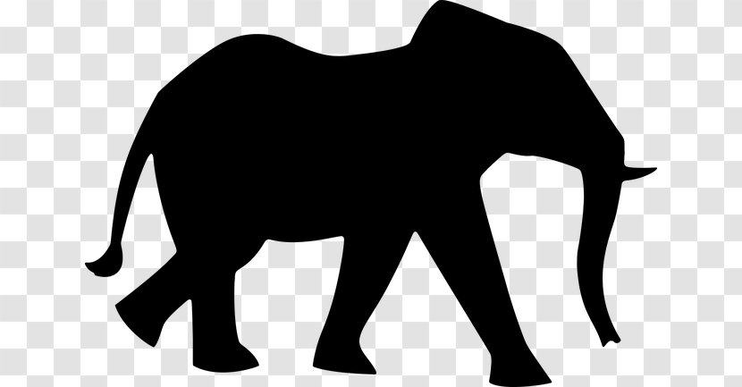 African Elephant Elephantidae Silhouette Clip Art - Carnivoran Transparent PNG