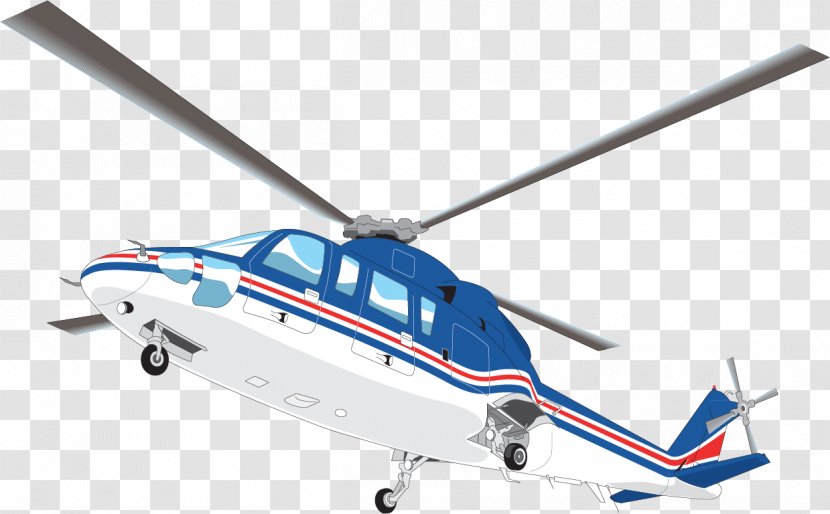 Helicopter Airplane Drawing Clip Art - Dessin Animxe9 - Vector Hand-painted Blue Transparent PNG
