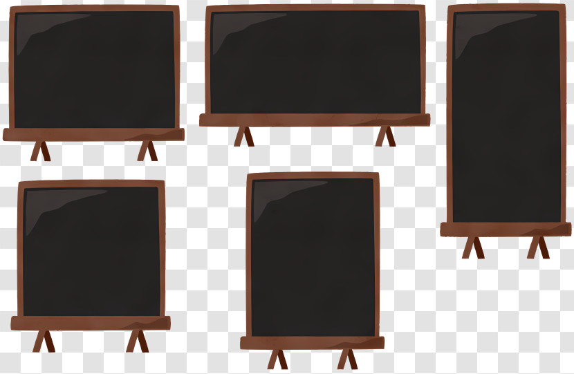 Blackboard - Wooden Framed Blackboards On Easels Transparent PNG