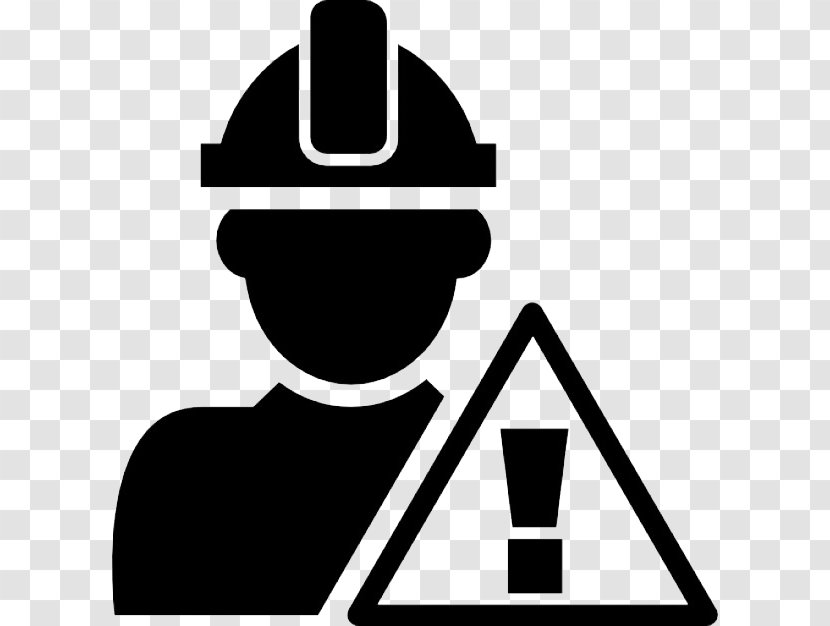 Construction Worker - Hard Hats - Symbol Blackandwhite Transparent PNG