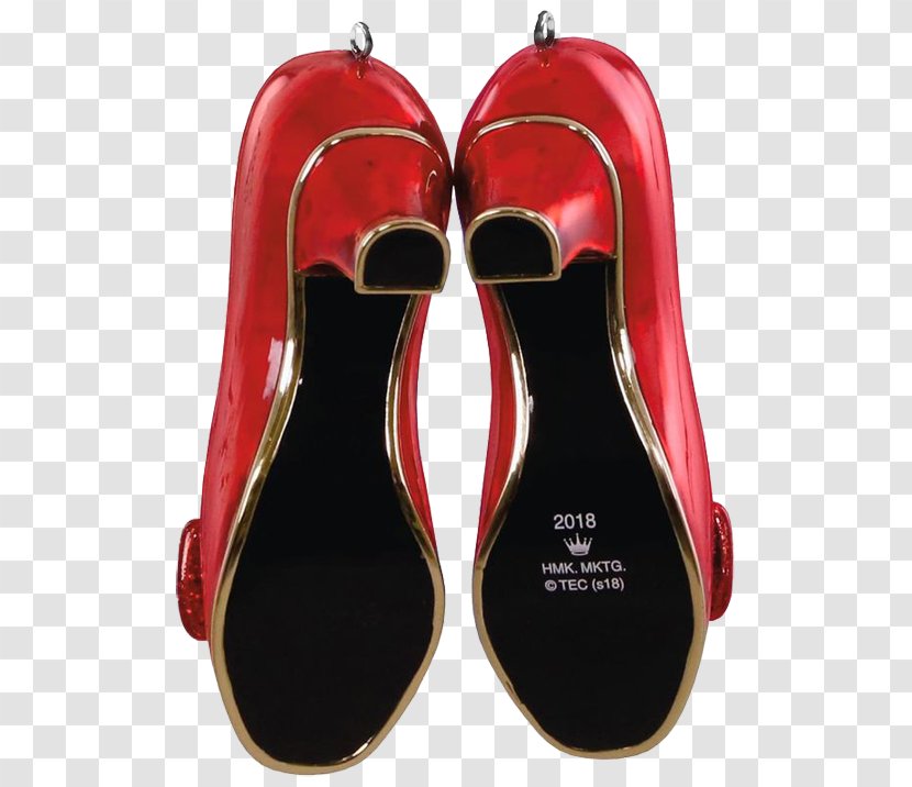 Ruby Slippers Shoe Sandal Christmas Ornament - Wizard Of Oz - Slipper Transparent PNG