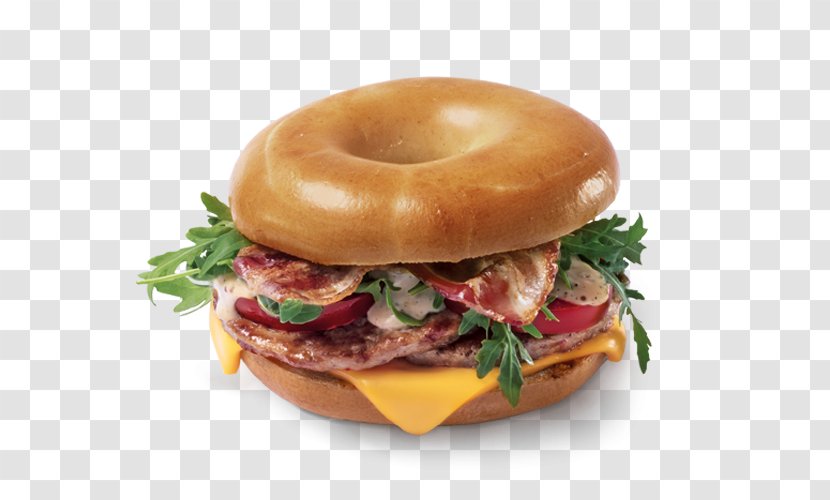 Breakfast Sandwich Bagel Hamburger Cheeseburger Transparent PNG