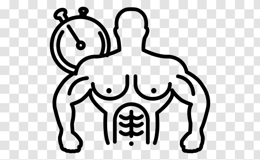 Fitness Cartoon - Drawing - Symmetry Blackandwhite Transparent PNG