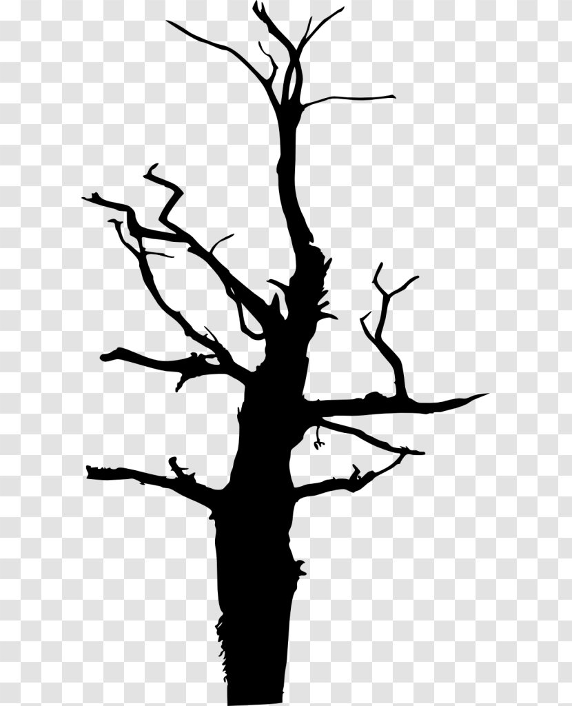 Twig Silhouette Black And White Clip Art Transparent PNG