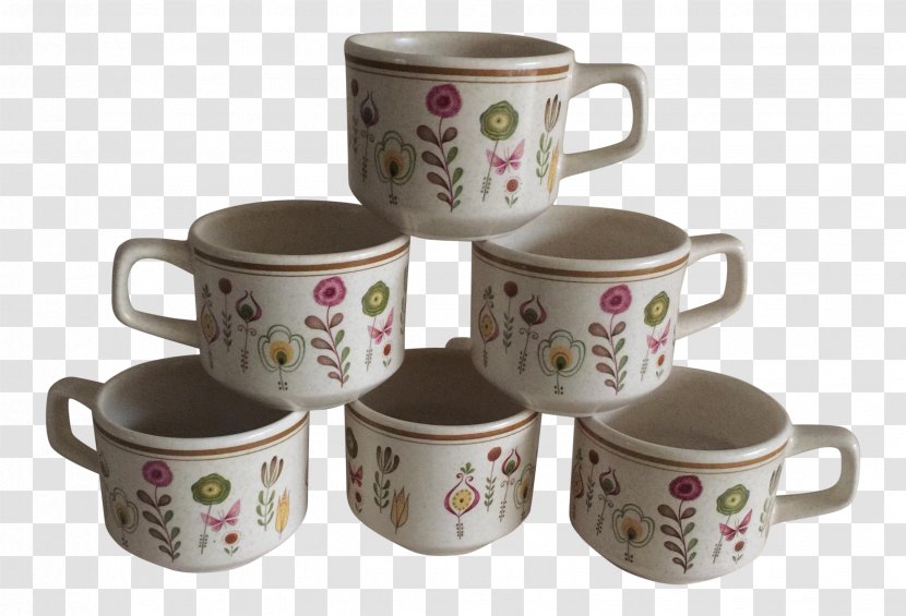 Coffee Cup Porcelain Mug Saucer - Tableware - Floral Sets Transparent PNG