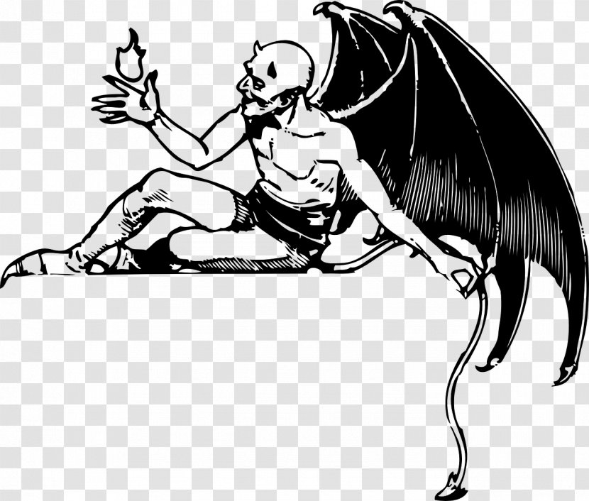 Devil Satan Lucifer Clip Art - Supernatural Creature Transparent PNG