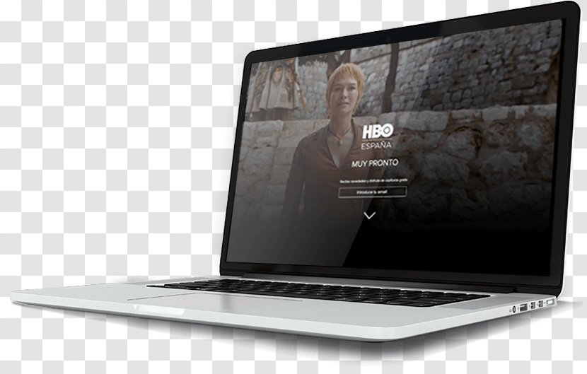 Netbook HBO España Landing Page - Conceptualization - Laptop Mockup Transparent PNG
