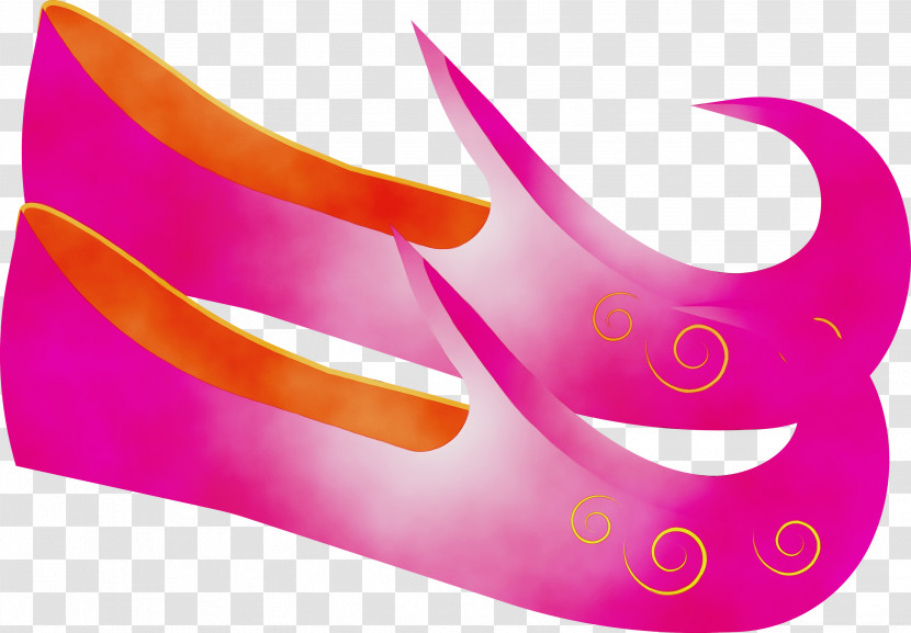Pink Magenta Font Footwear Smile Transparent PNG