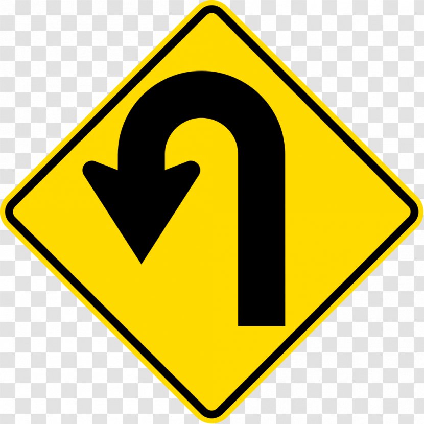 U-turn Clip Art - Yellow - Road Sign Transparent PNG