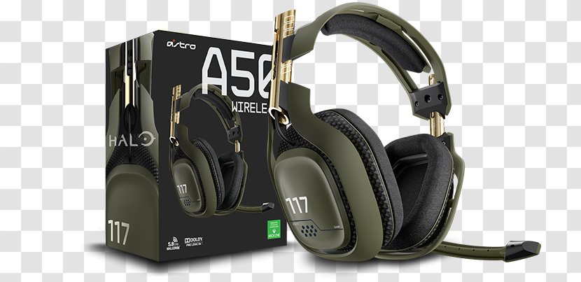 Halo: The Master Chief Collection ASTRO Gaming A50 Halo 5: Guardians Xbox 360 Wireless Headset - Astro Transparent PNG