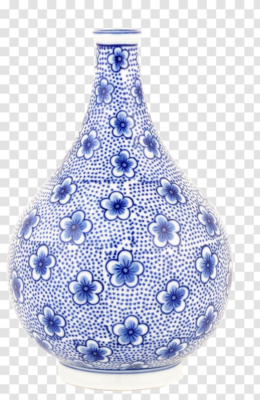 Blue And White Pottery Vase Porcelain Ceramic Clip Art - Cobalt - Antique Teapot Transparent PNG