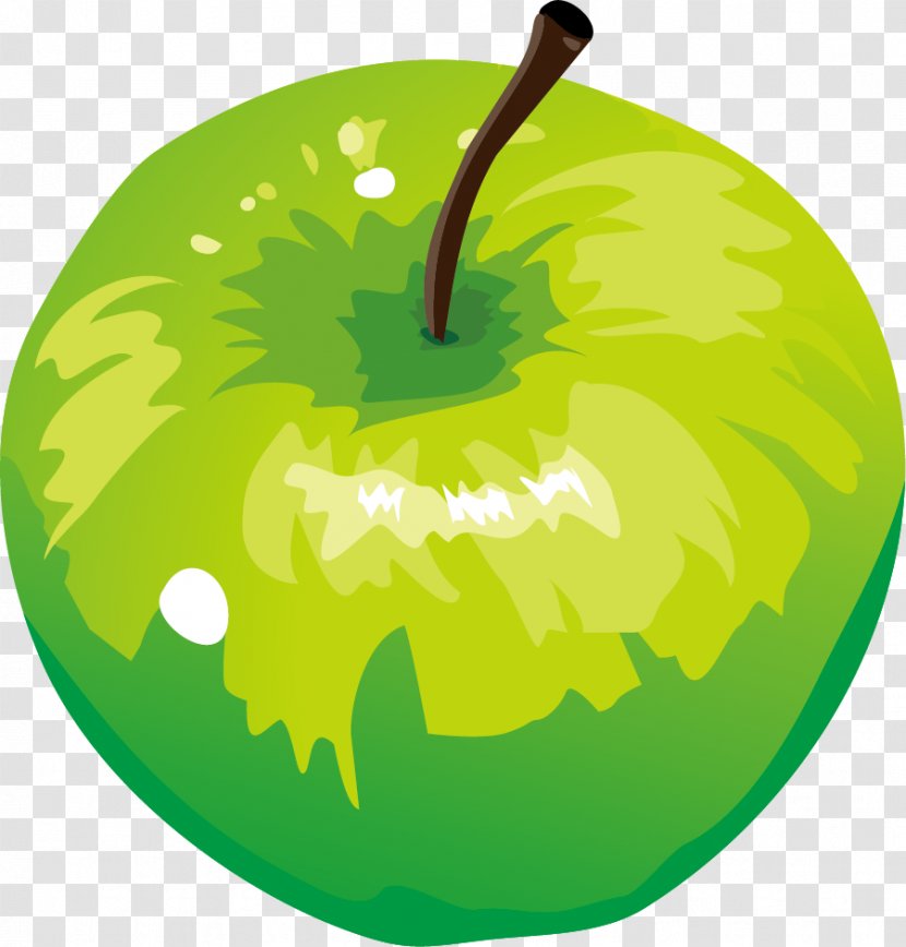 Granny Smith Apple Clip Art - Fruit - Hand Painted Green Transparent PNG