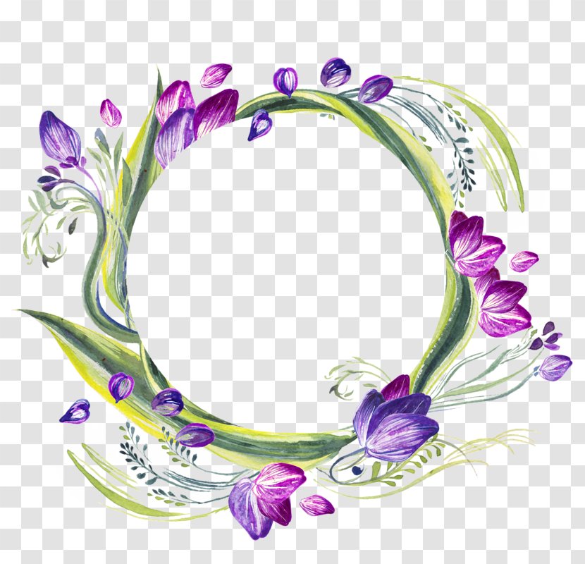 Wreath Clip Art Flower Image Vector Graphics - Violet Transparent PNG