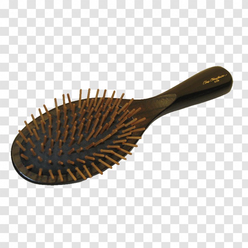 Hairbrush Comb Oblong Bristle - Ellipse - Butter Wood Transparent PNG