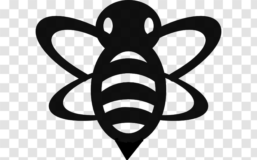 Bumblebee Logo Clip Art - Black And White - Q Version Of The Bee Transparent PNG