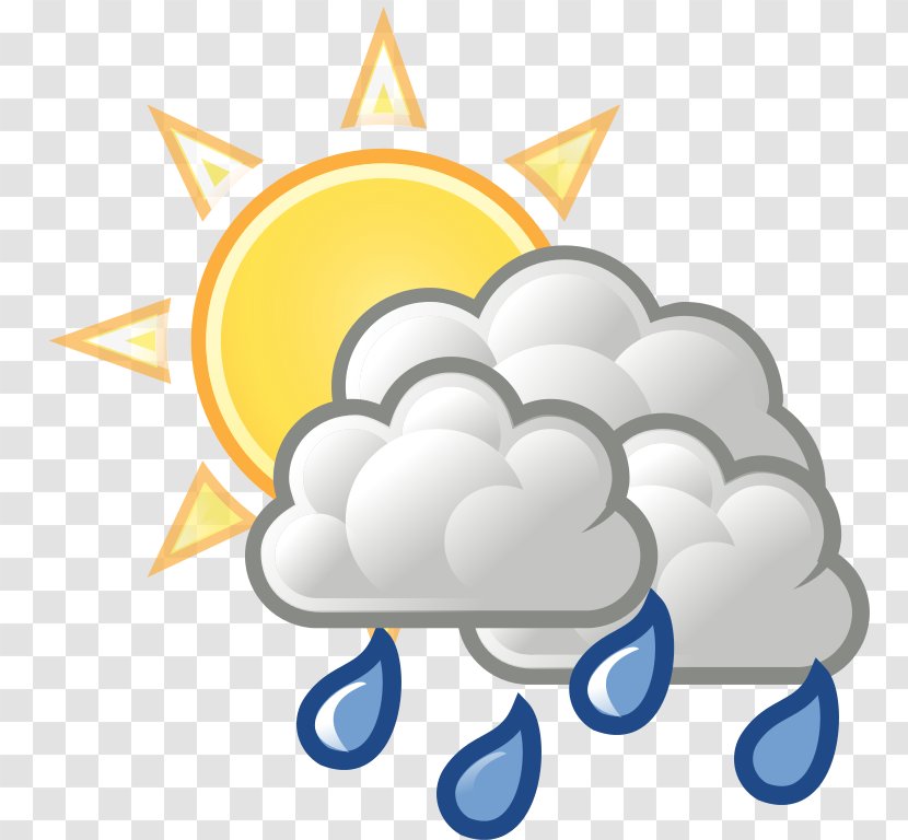 Cloud Rain And Snow Mixed Weather Clip Art - Forecasting Transparent PNG