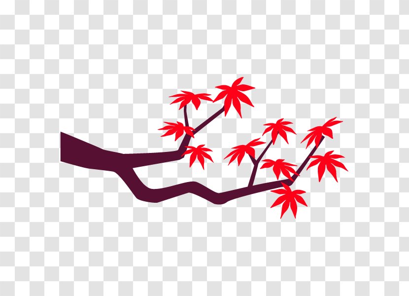 Maple Leaf Clip Art Line RED.M - Red - Plant Transparent PNG