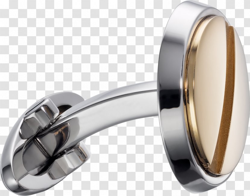 Ring Cufflink Silver Gold Cartier - Carat Transparent PNG