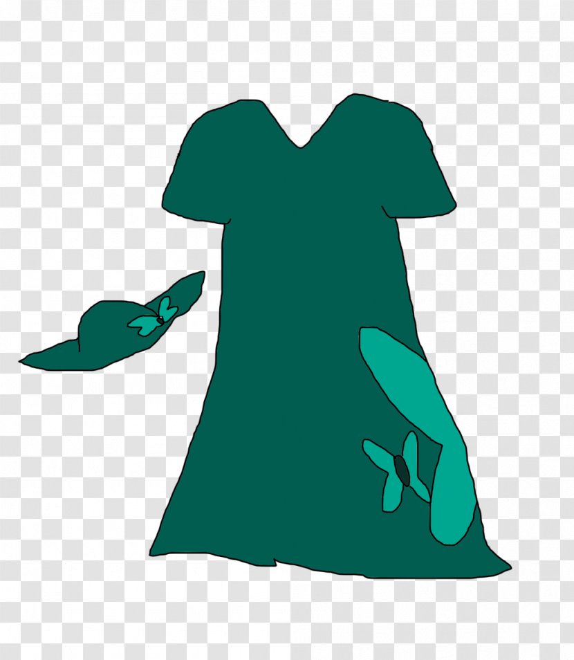 Sleeve Character Fiction Neck Clip Art - Green - Clothing Transparent PNG