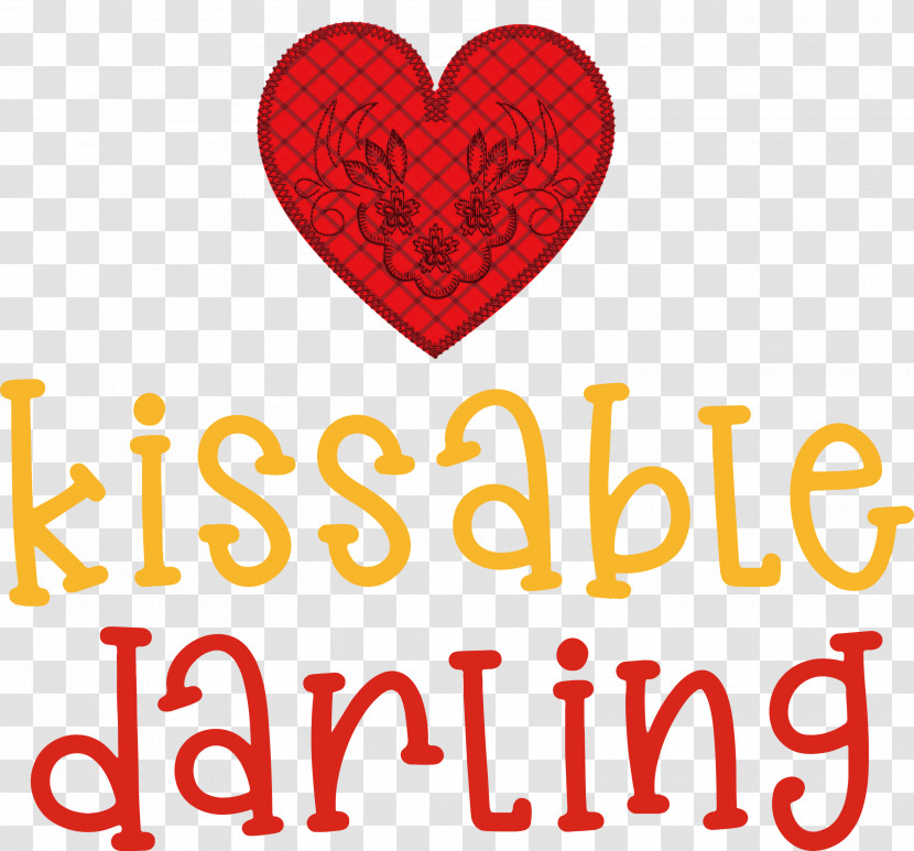 Kissable Darling Valentines Day Valentines Day Quote Transparent PNG