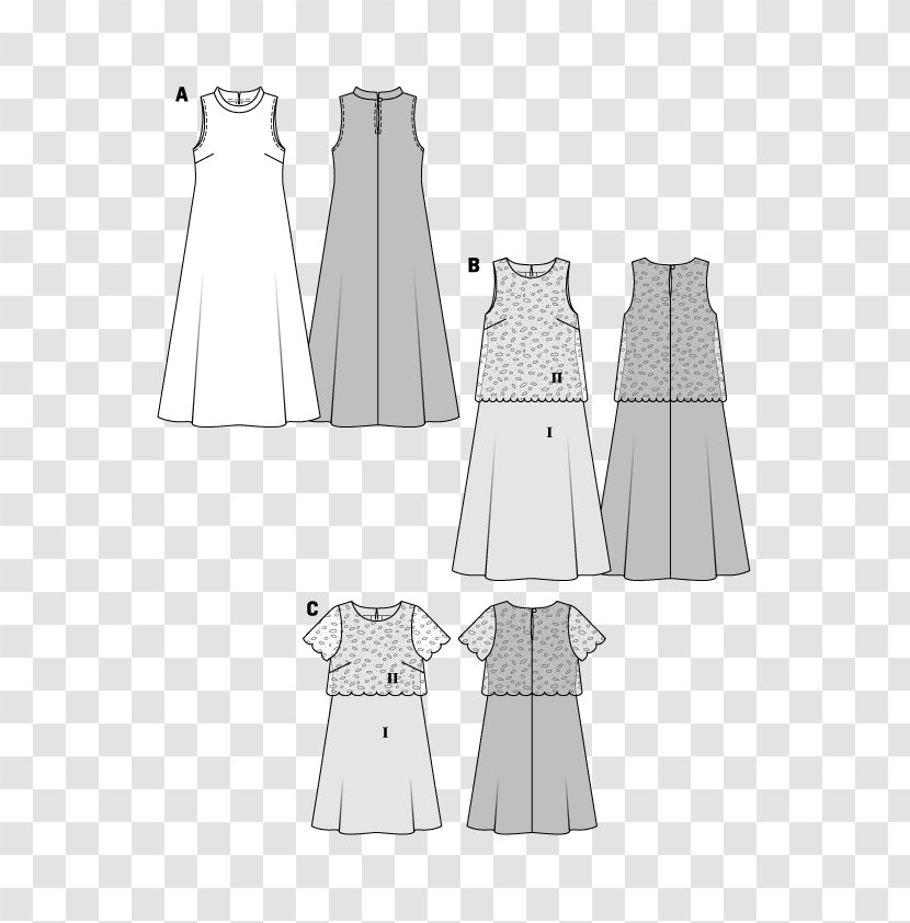Dress Burda Style Textile Clothing Pattern - Clothes Hanger - European Lace Transparent PNG