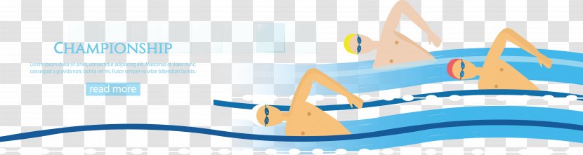 Swimming Euclidean Vector Illustration - Men's Competition Transparent PNG