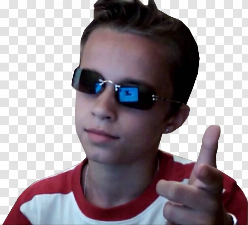 Squeezie Sunglasses Sticker - Cyprien Transparent PNG