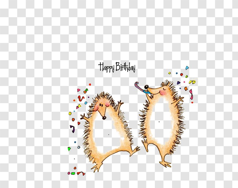 Happy Birthday To You Wedding Invitation Greeting Card Wish - Silhouette - Hedgehog Celebration Transparent PNG