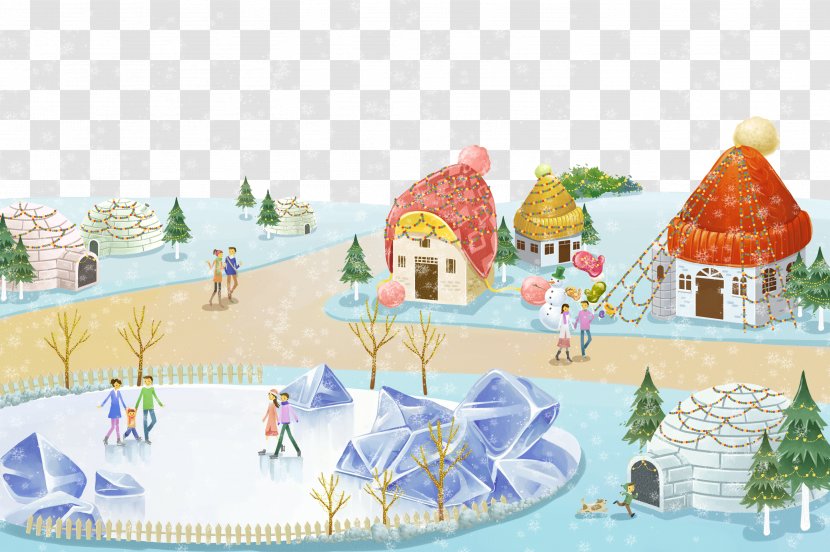 Lidong Winter Christmas Illustration - Tourism - Warm Homes Transparent PNG