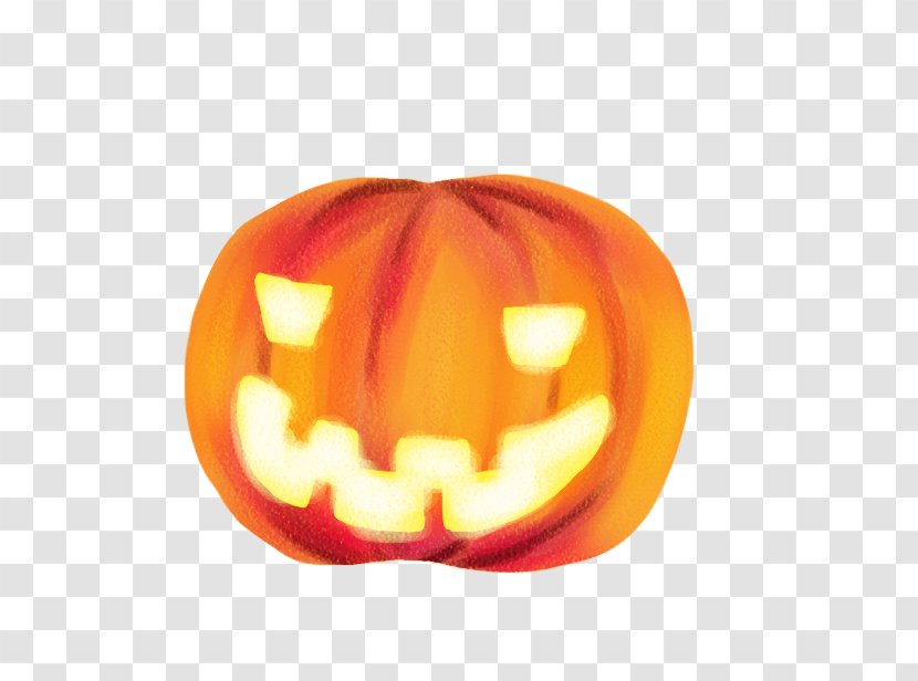 Jack-o-lantern Calabaza Pumpkin Halloween - Yellow Cartoon Decoration Pattern Transparent PNG