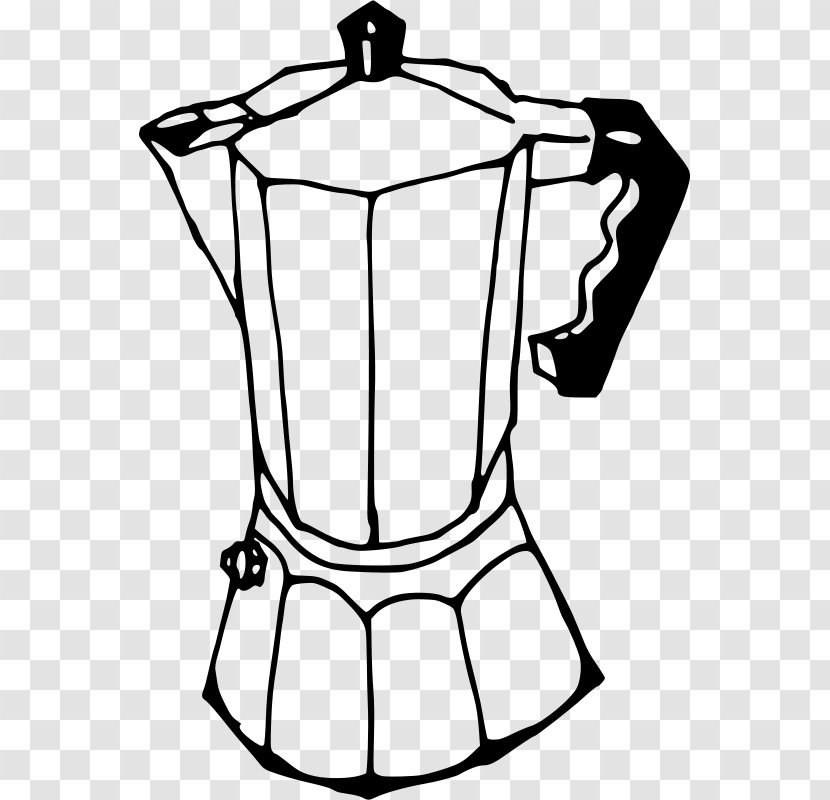 Cafe Background - Coffee Percolator - Coloring Book Line Art Transparent PNG