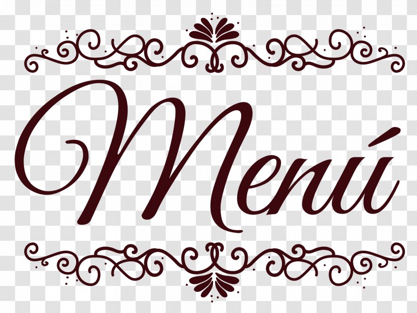 Cafe Menu Vector Graphics Restaurant Food - Calligraphy Transparent PNG