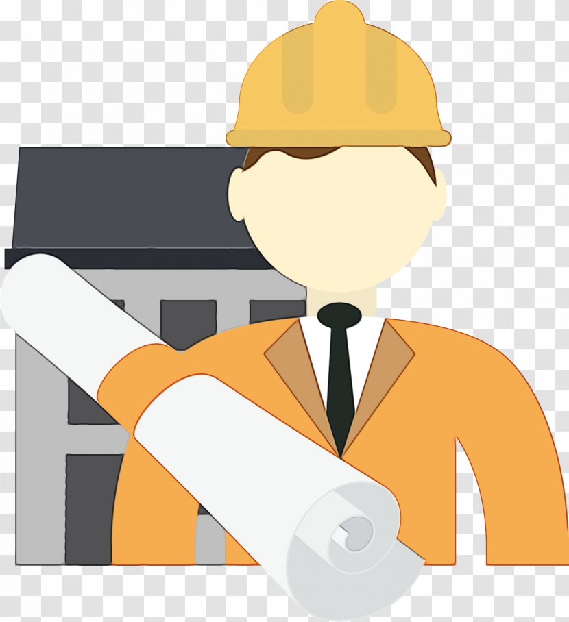 Hard Hat Cartoon Construction Worker Personal Protective Equipment - Fashion Accessory - Job Transparent PNG