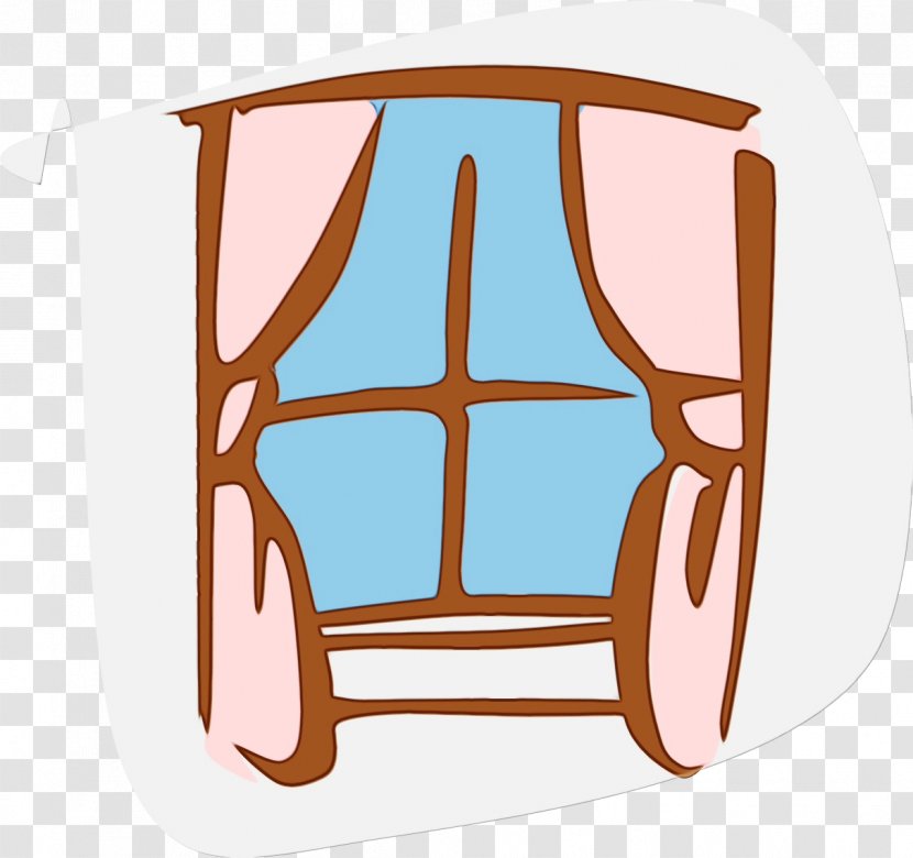Watercolor Cartoon - Orange - Table Chair Transparent PNG