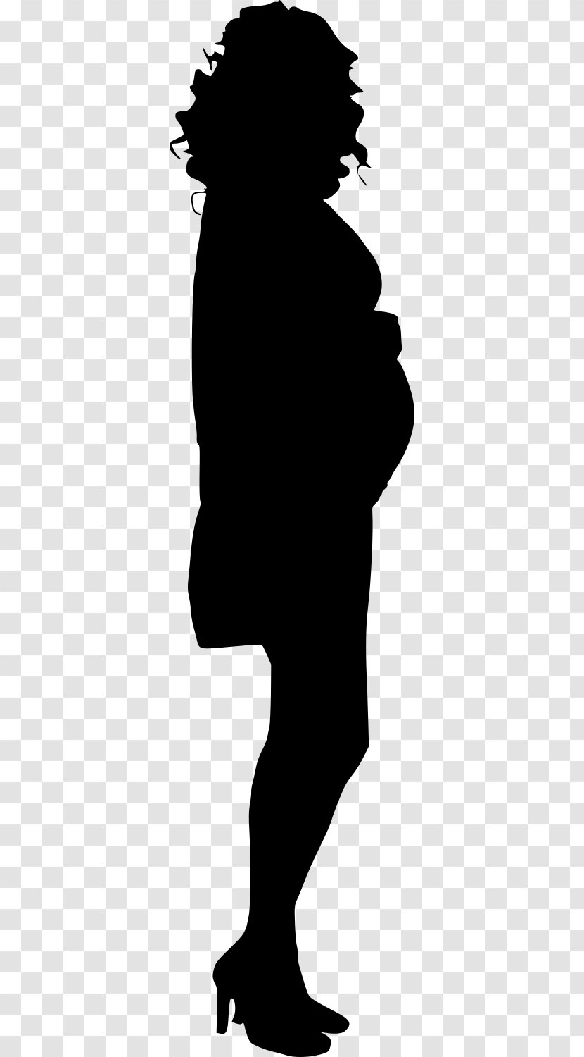 Childbirth Clip Art - Monochrome - Pregnant Woman Transparent PNG