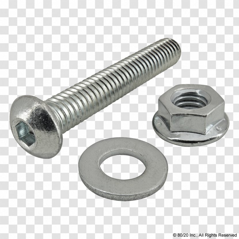 Nut 80/20 Fastener Screw Washer - Hardware Transparent PNG