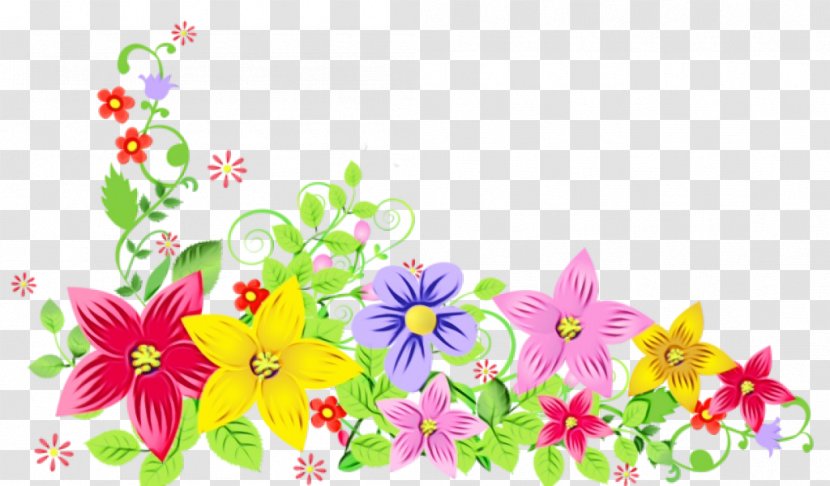 Watercolor Pink Flowers - Daisy Family Bouquet Transparent PNG