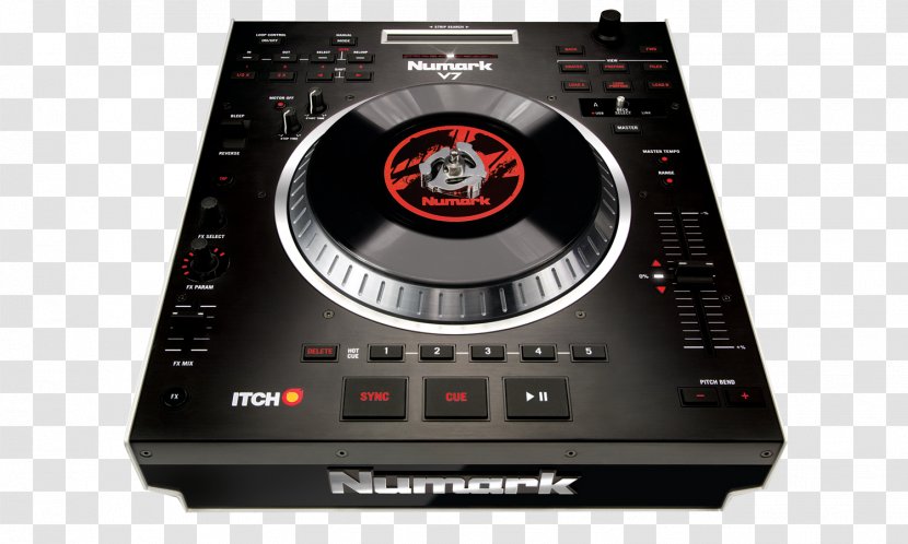 Numark Industries Disc Jockey DJ Controller V7 Turntablism - Watercolor - Precision Instrument Transparent PNG