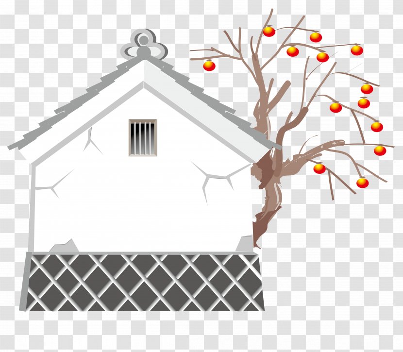 Classical Architecture Architectural Style - Dilapidated Temples And Persimmon Trees Transparent PNG