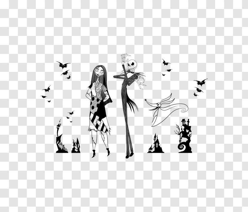 Jack Skellington YouTube White Visual Arts - Frame - And Sally Transparent PNG