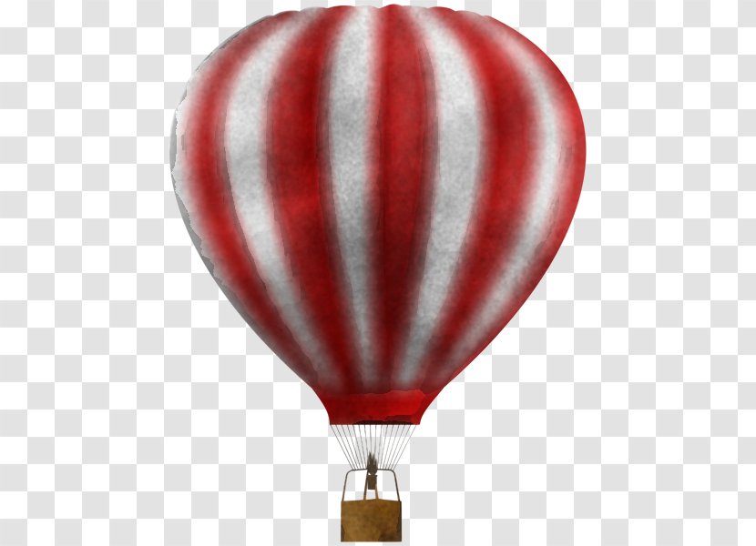 Hot Air Balloon - Red - Aerostat Transparent PNG