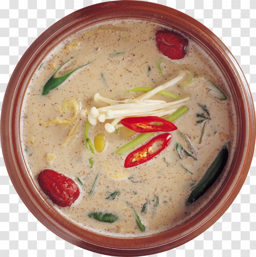 Gomguk Tom Kha Kai Soup Clay Pot Cooking Clam Chowder - Stew - Vegetable Transparent PNG