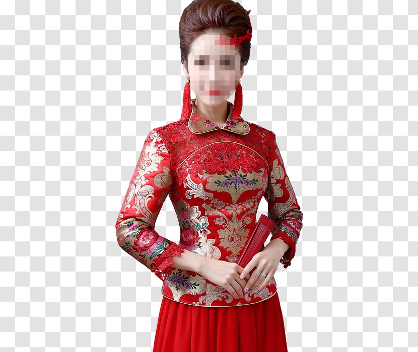 Chinoiserie Bride Pattern - Outerwear - China Wind Transparent PNG
