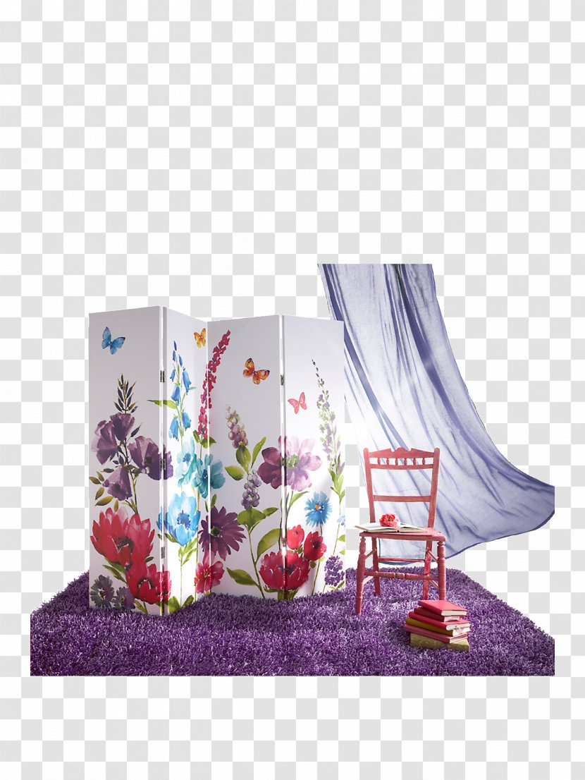 Folding Screen Paravane Interior Design Services Interieur Decorative Arts - Subiect - Purple Transparent PNG