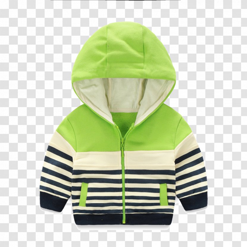 Hoodie Child Jacket Infant - Winter Clothing - Children's Striped Hooded Transparent PNG