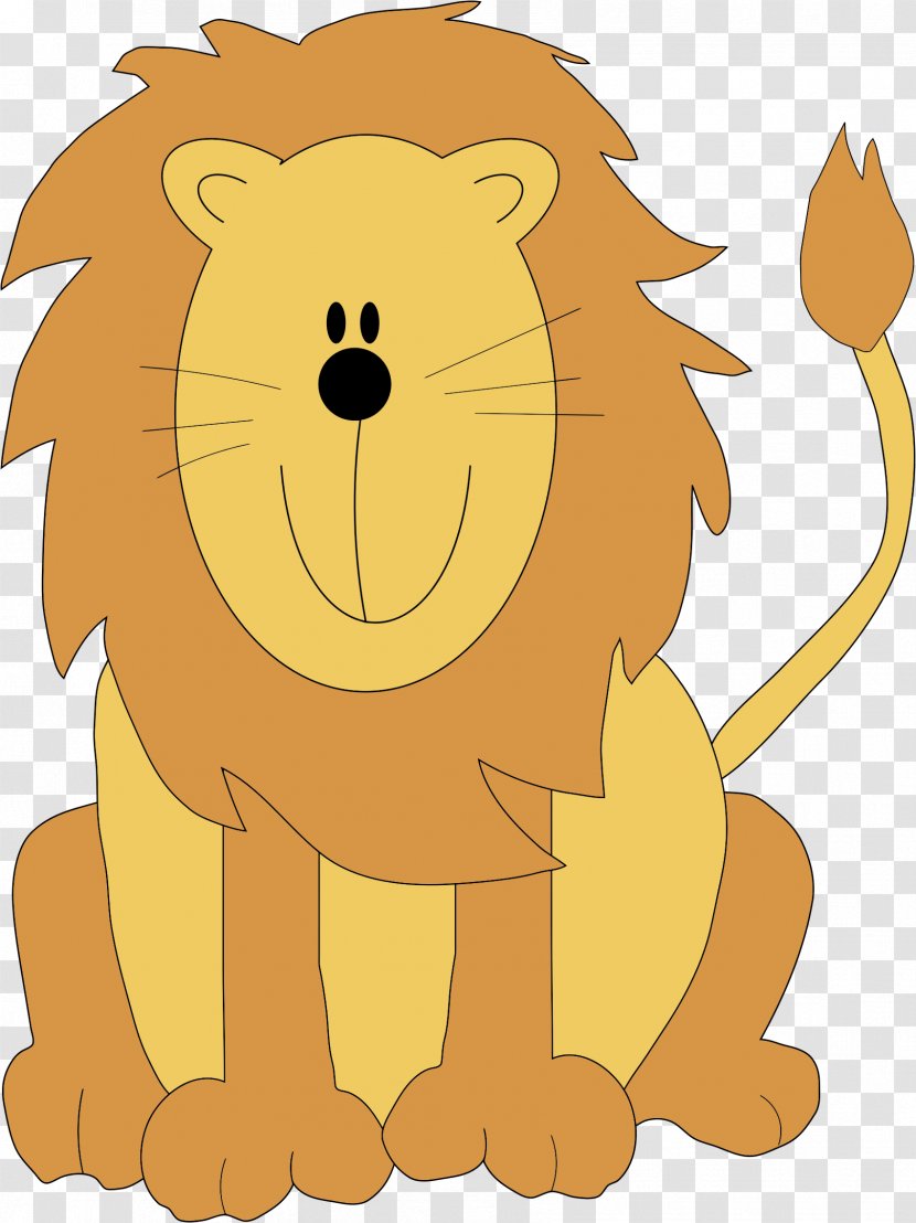 Lion Cartoon Clip Art - Mammal Transparent PNG