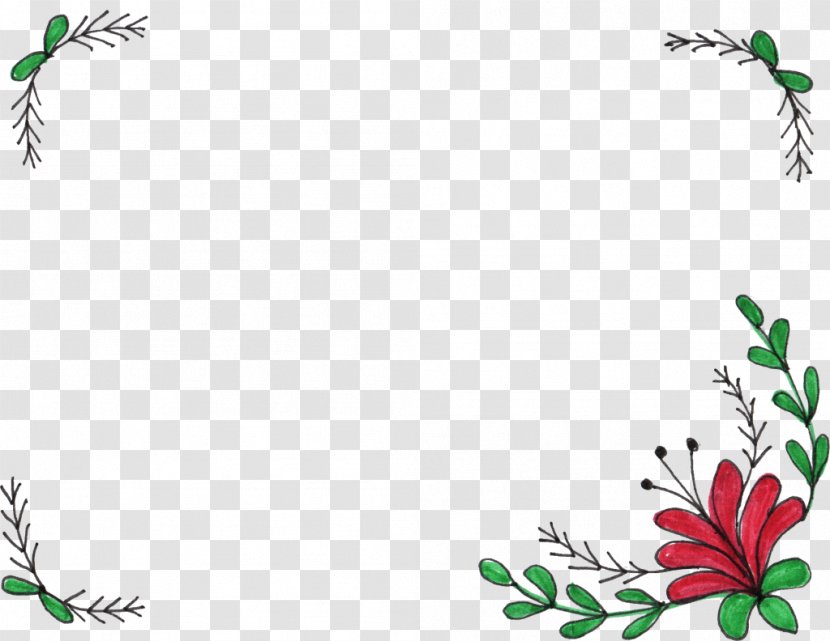 Flower Picture Frames Paper - Text - Floral Border Transparent PNG