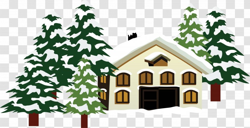 House Building Winter Cottage - Christmas Transparent PNG