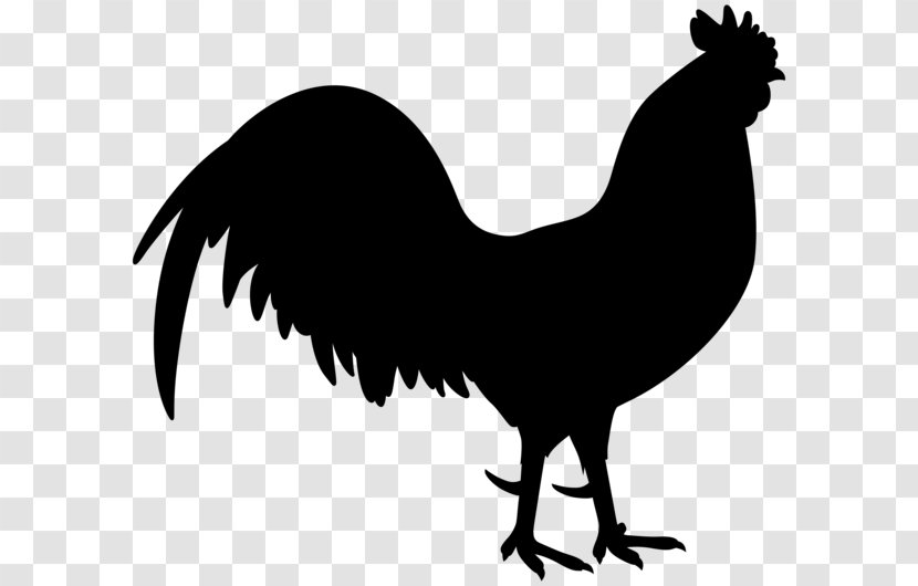 Rooster World Clip Art Silhouette Fauna - Blackandwhite - Chicken As Food Transparent PNG
