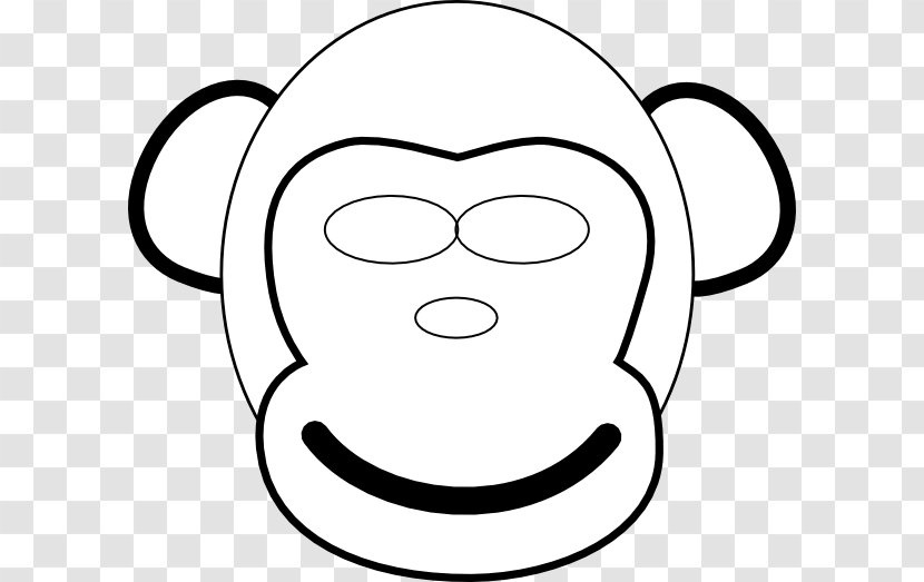 Drawing Monkey Chimpanzee Clip Art - Heart - Face Transparent PNG